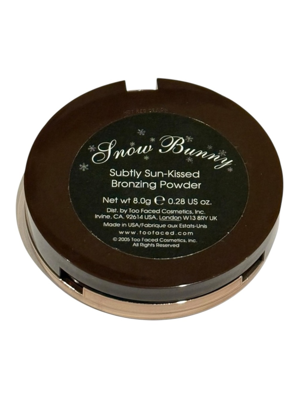 Deadstock: Too Faced 𖠌 Ltd Ed Snow Bunny Bronzer 𖠌 Mirror Finish Compact 𖠌 Full - Picture 11 of 16